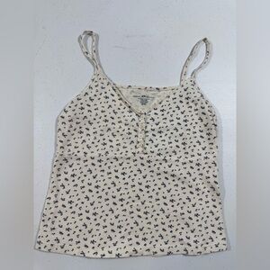 Brandy Melville Cream Floral Camisole